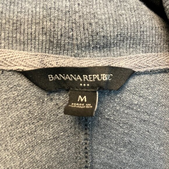 Banana Republic Open Front Cardigan Sweatshirt Gray Relaxed Lounge Shawl Neck M - Picture 5 of 6